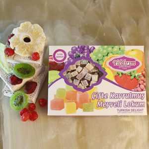 Meyveli çifte kavrulmuş lokum